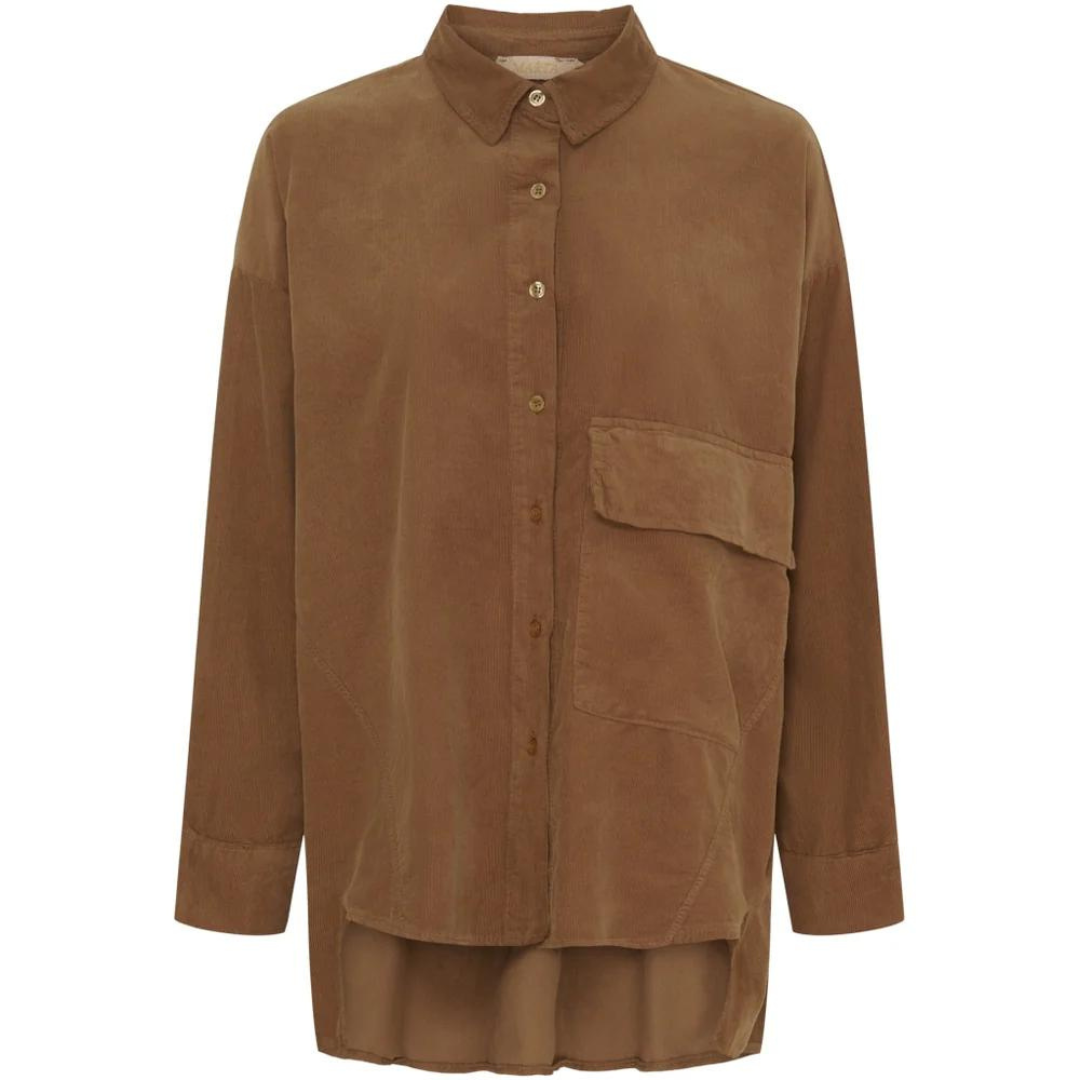 MARTA DU CHATEAU - SKJORTE - GISELLE 248056 - DARK CAMEL