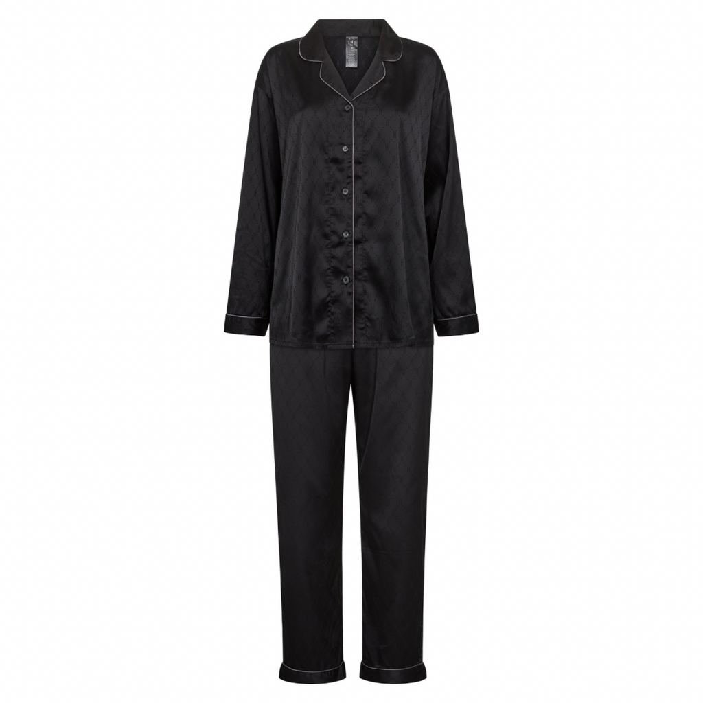 HYPE THE DETAIL - SATIN PYJAMAS - 3800439 - SORT