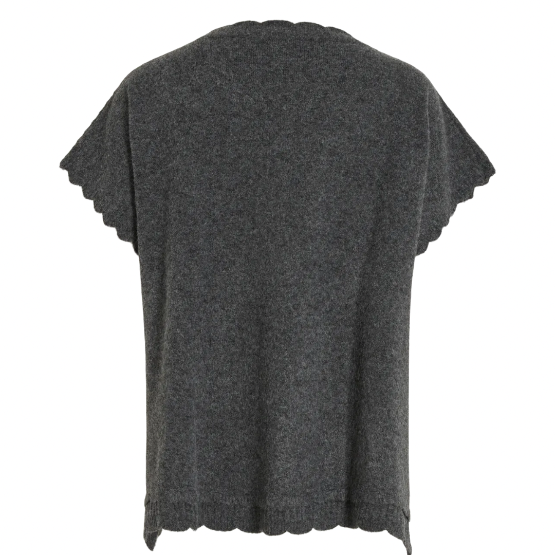 VILA - PONCHO - SUMMER - 14099941 - DARK GRAY MEL