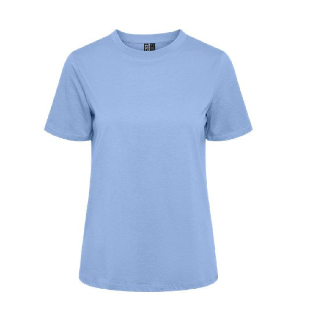 PIECES - T-SHIRT - RIA SOLID 17140802 - HYDRANGEA