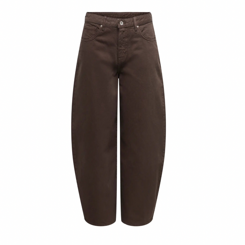 ONLY - JEANS - TAYLOR BARREL 15371733 - DARK BROWN DENIM