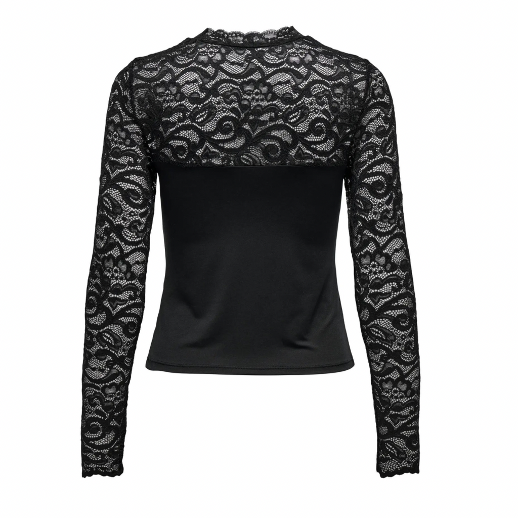 ONLY - BLONDE BLUSE - LIV LACE - 15336274 - SORT