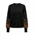 ONLY - SWEATSHIRT - BROOKE 15216364 - BLACK SLEEVE FLOWERPRINT