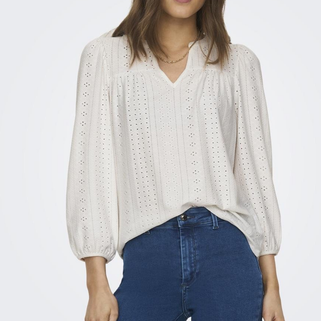 ONLY - BLUSE - SANDRA 15293379 - CLOUD DANCER