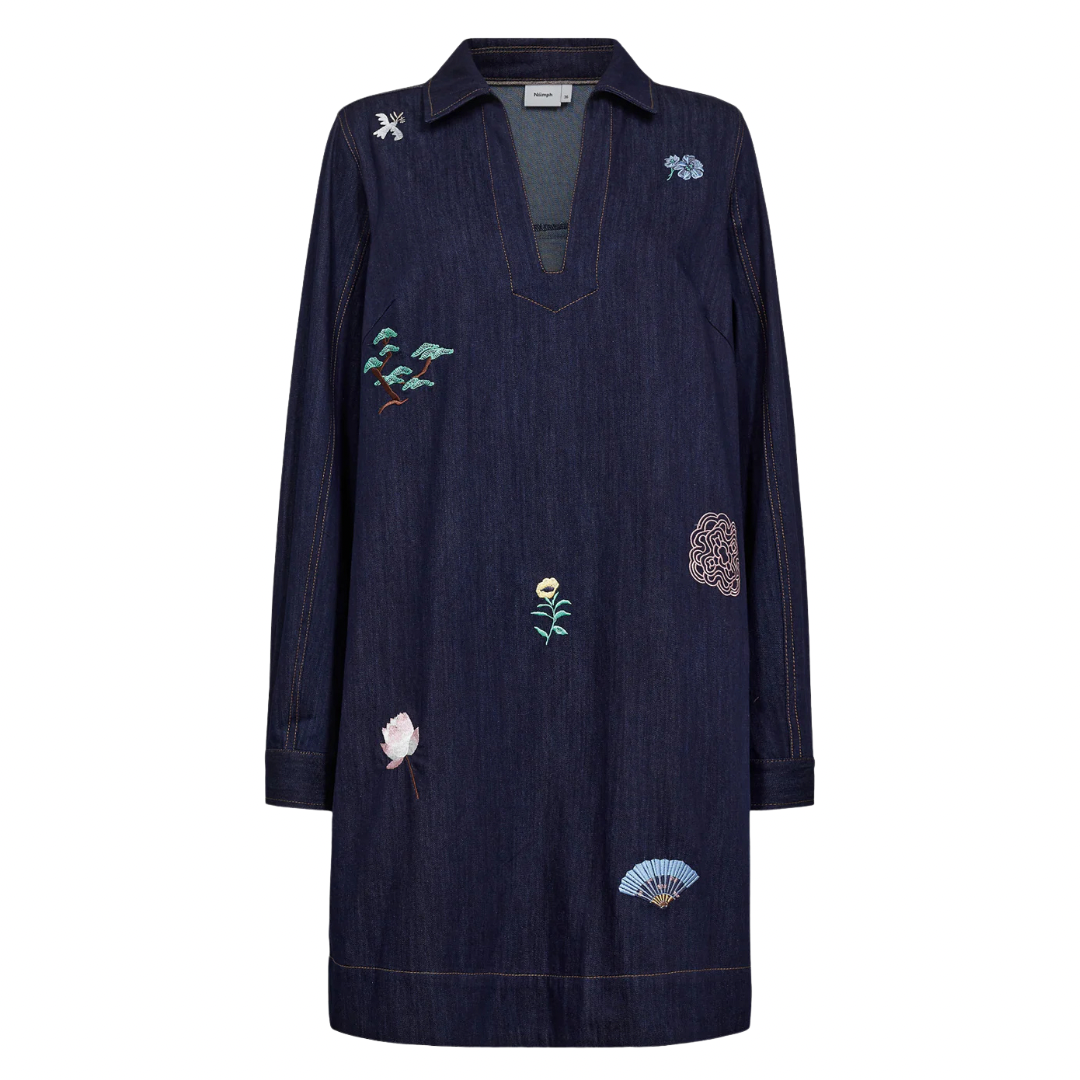 NUMPH - KJOLE - CHIKU - 706039 - DARK BLUE DENIM