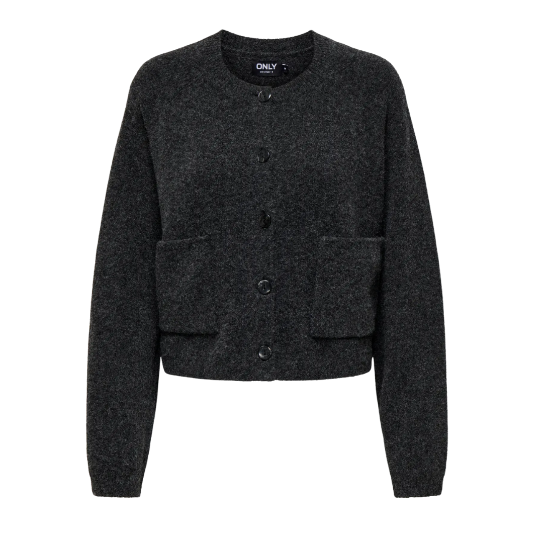 ONLY - CARDIGAN - PIEMONTE L/S - 15344118 - DARK GREY