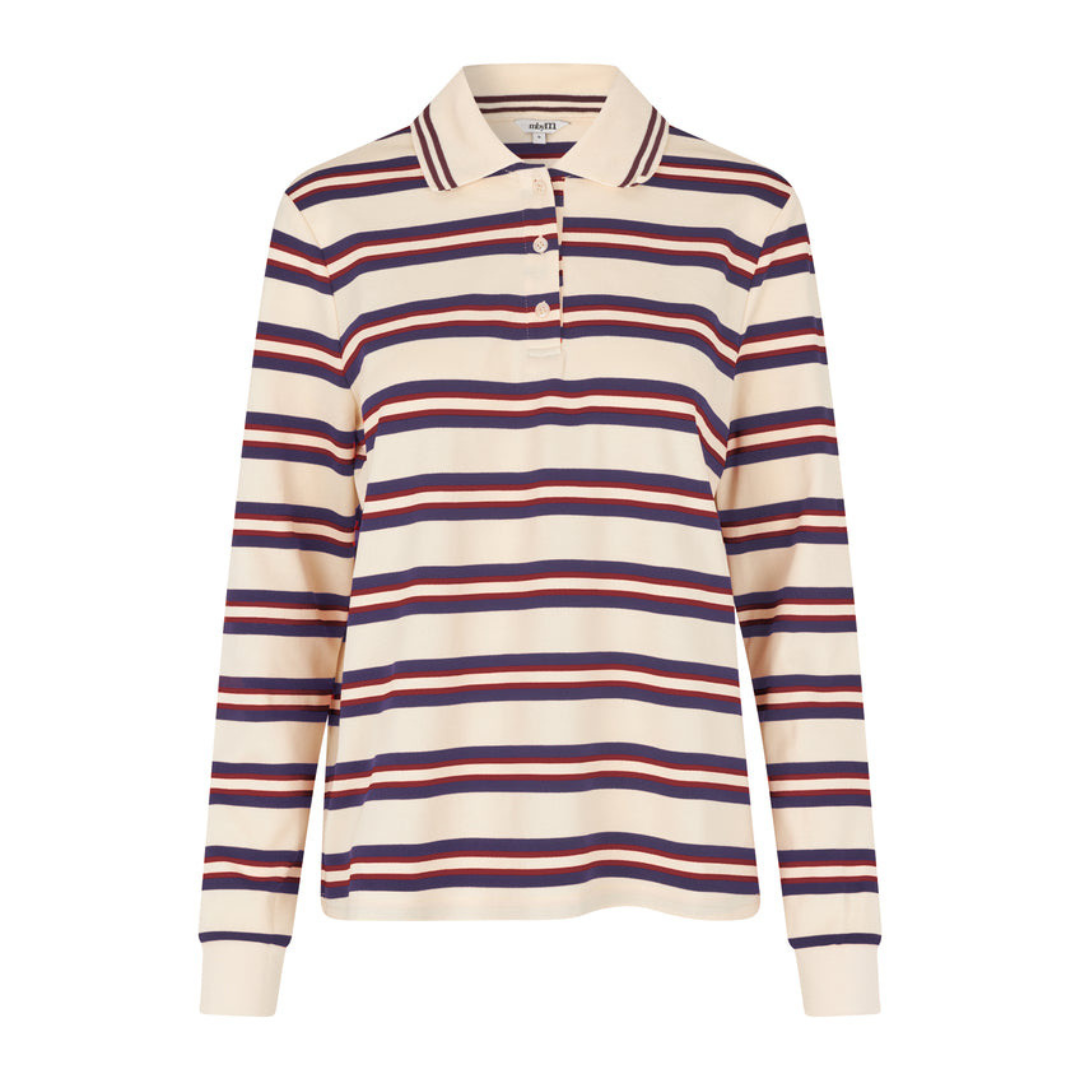 MBYM - POLO - POLLA 61790190 - NAVY/BORDEAUX STRIPE