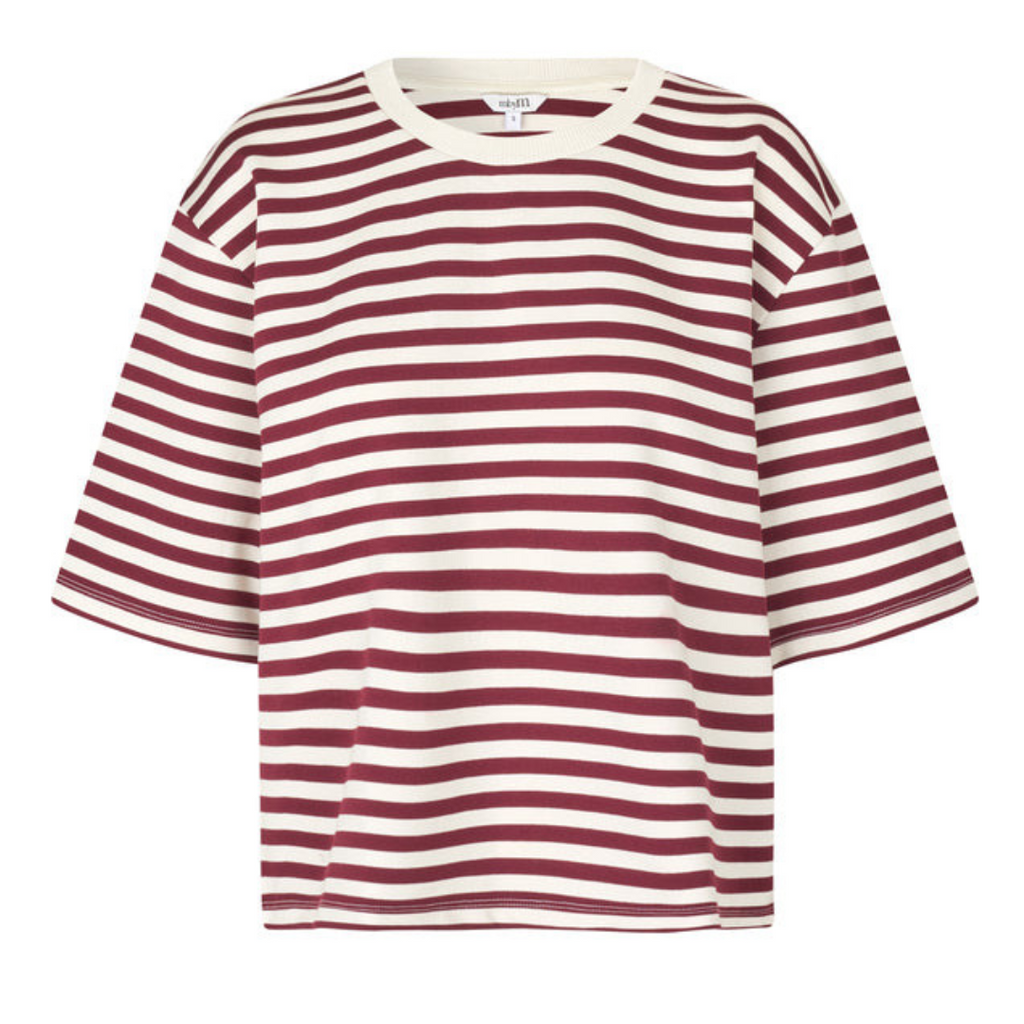 MBYM - T-SHIRT - EMRYS 56589020 - BORDEAUX SUGAR STRIPE