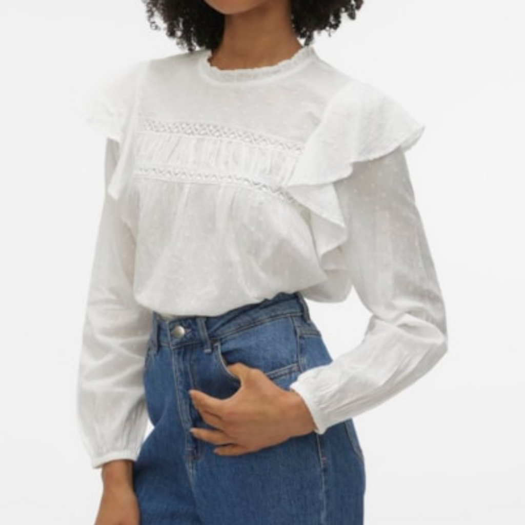 VERO MODA - BLUSE - TRINE 10309038 - SNOW WHITE