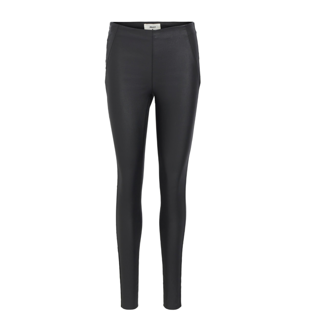 OBJECT - BUKS/LEGGINGS - BELLE COATED 23029748 - SORT