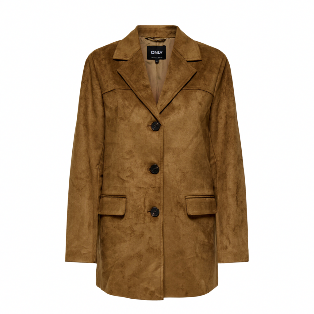 ONLY - BLAZER - TULIP FAUX SUEDE 15356927 - COGNAC