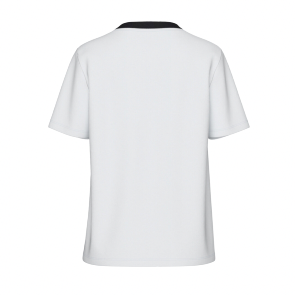 PIECES - T-SHIRT - RIA 17140802 - BRIGHT WHITE/CONTRAST BLACK