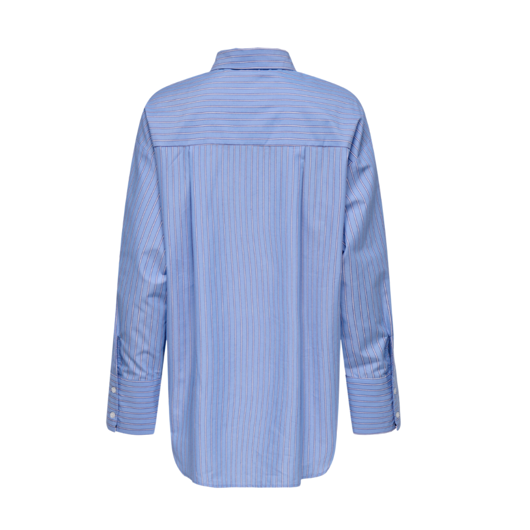 ONLY - SKJORTE - MAIA 15345008 - BRIGHT WHITE/SODALITE BLUE/VISTA BLUE STRIPES