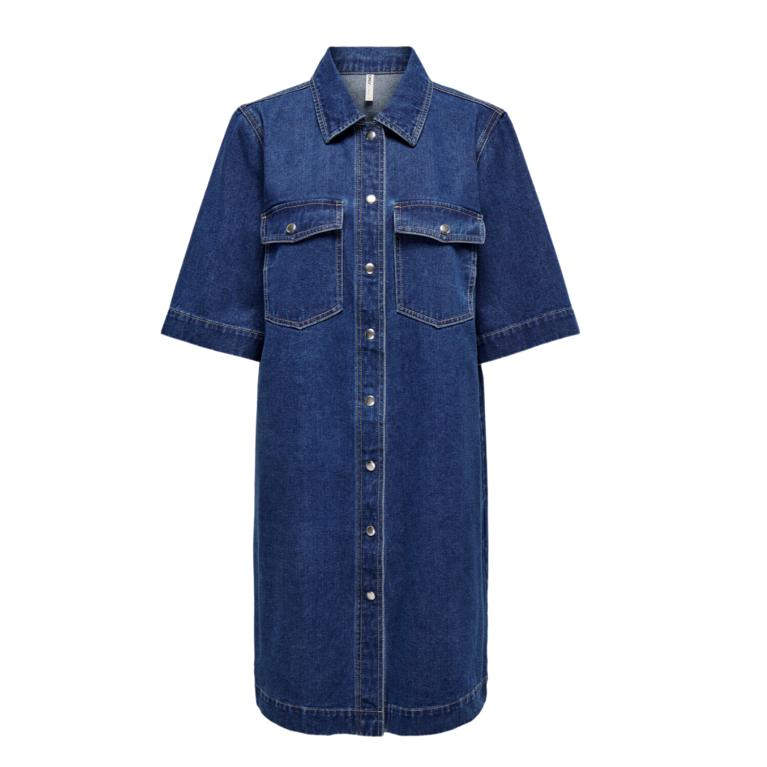 ONLY - DENIMKJOLE - BELLE 15324384 - DARK BLUE DENIM