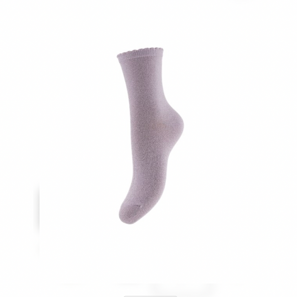 PIECES - GLIMMERSTRØMPE - SEBBY 17078534 - PASTEL LAVENDER/TONED LUREX