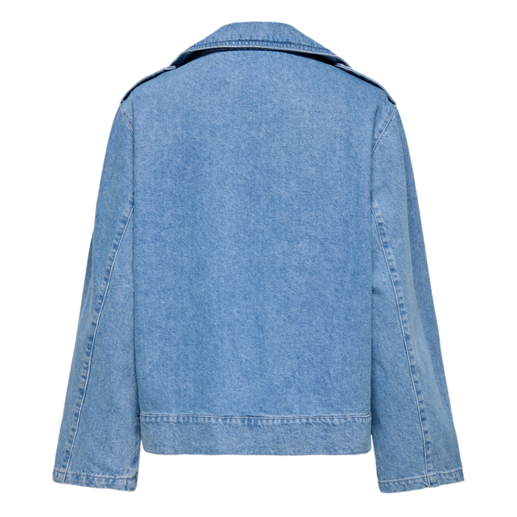 ONLY - BIKER DENIMJAKKE - JOHANNA 15349556 - LIGHT BLUE DENIM