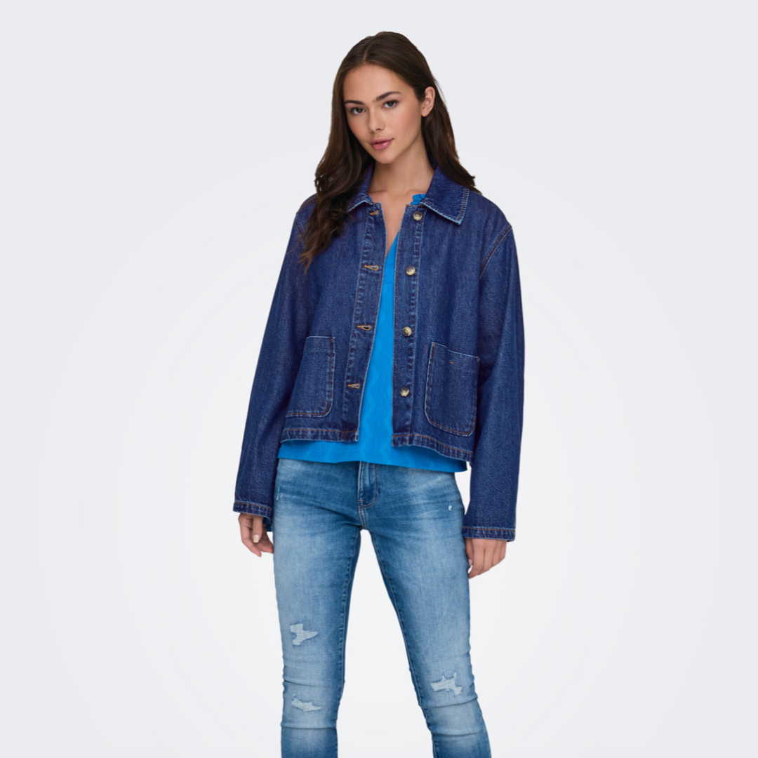 ONLY - DENIMJAKKE - LERIN 15338904 - DARK BLUE DENIM