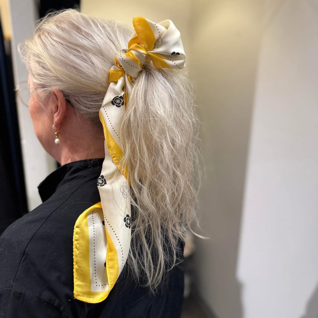 MARTA DU CHATEAU - TØRKLÆDE - ELIANE FA35128 - YELLOW/GREY