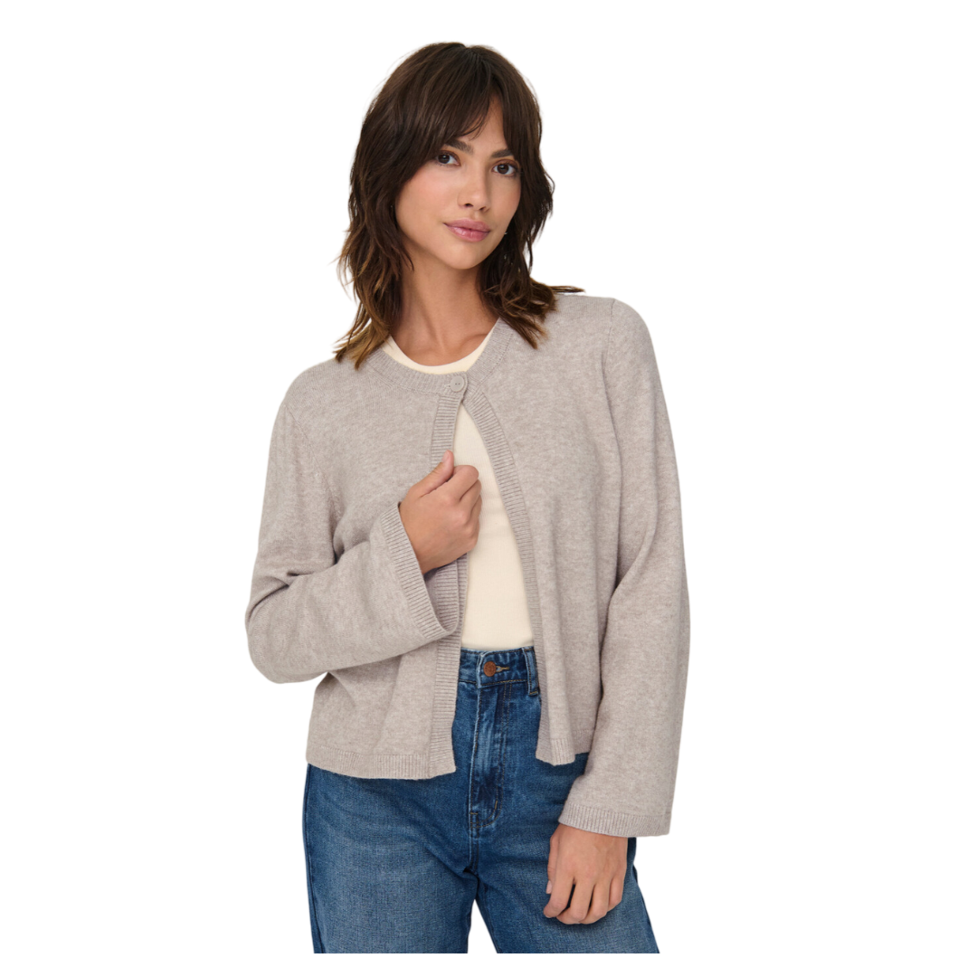 ONLY - CARDIGAN - LANA ONE BUTTON 15356693 - MOCHA MERINGUE