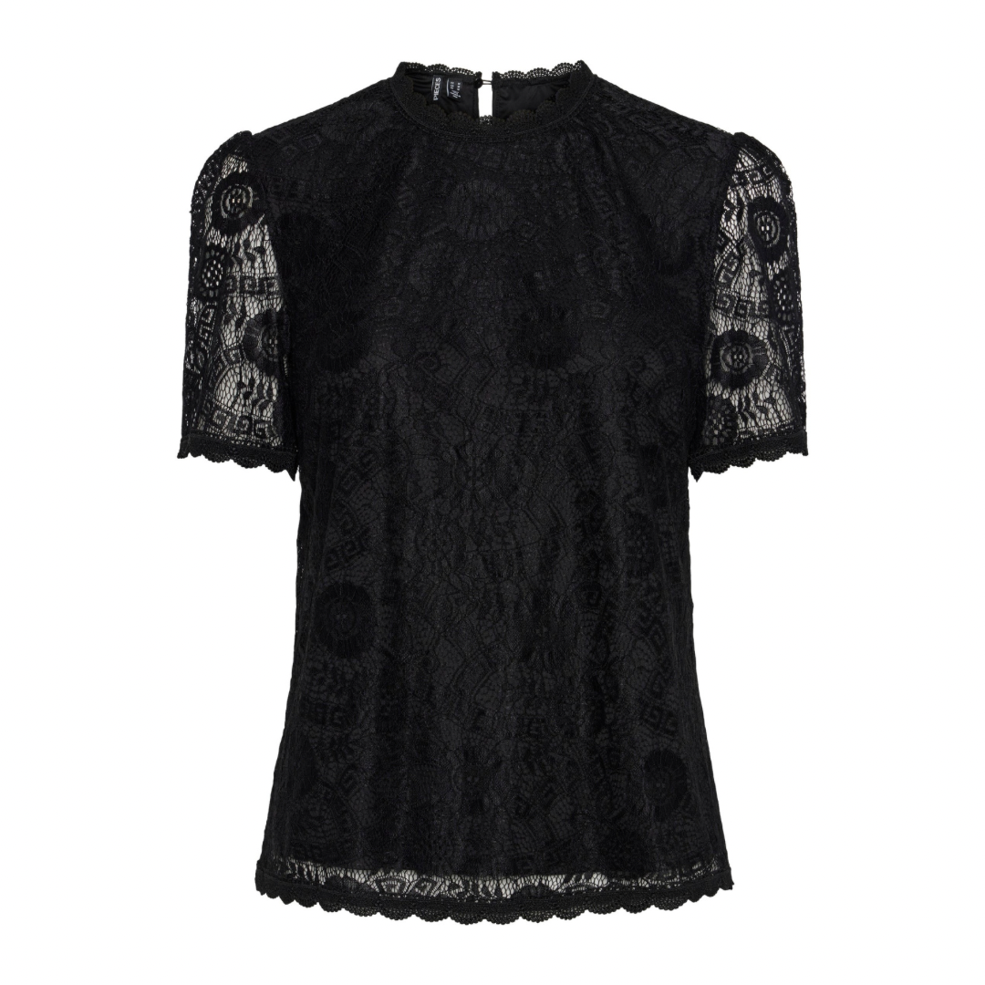 PIECES - BLONDE TEE - OLLINE  - 17148711 - SORT
