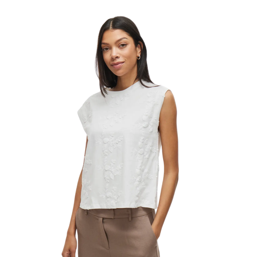 VILA - TOP - NAYLA 14104240 - SNOW WHITE
