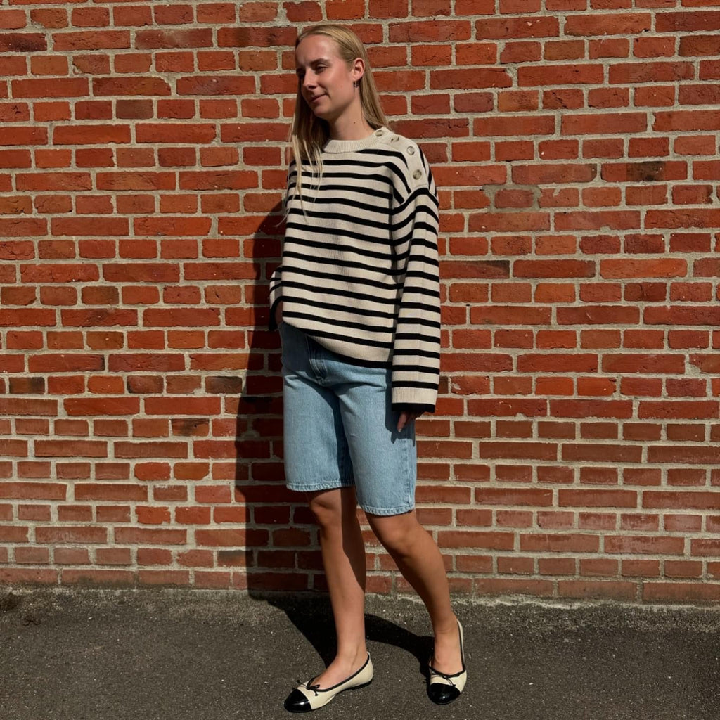 OBJECT - STRIK - ELLY 23044624 - SANDSHELL STRIPES/BLACK
