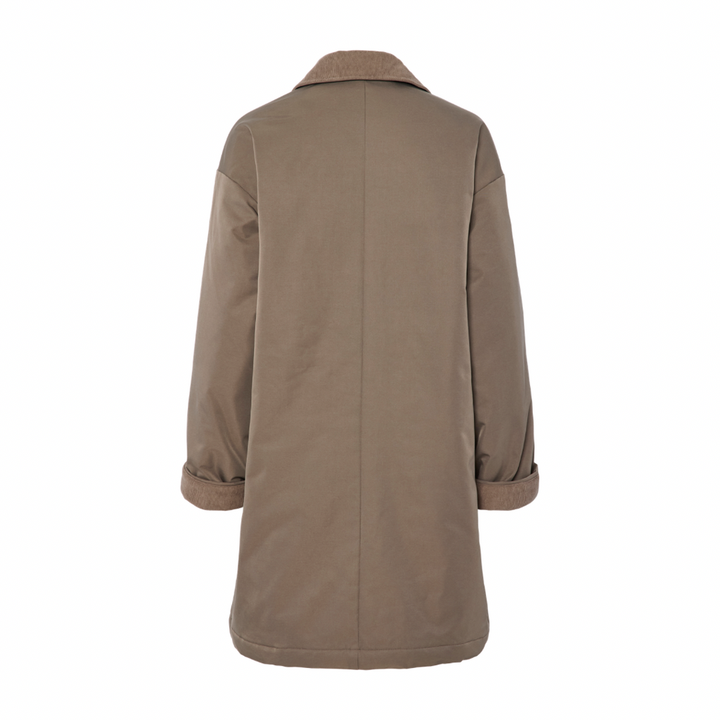PIECES - JAKKE - NORM CORDUROY -  17151431 - MOREL CHOC BROWN