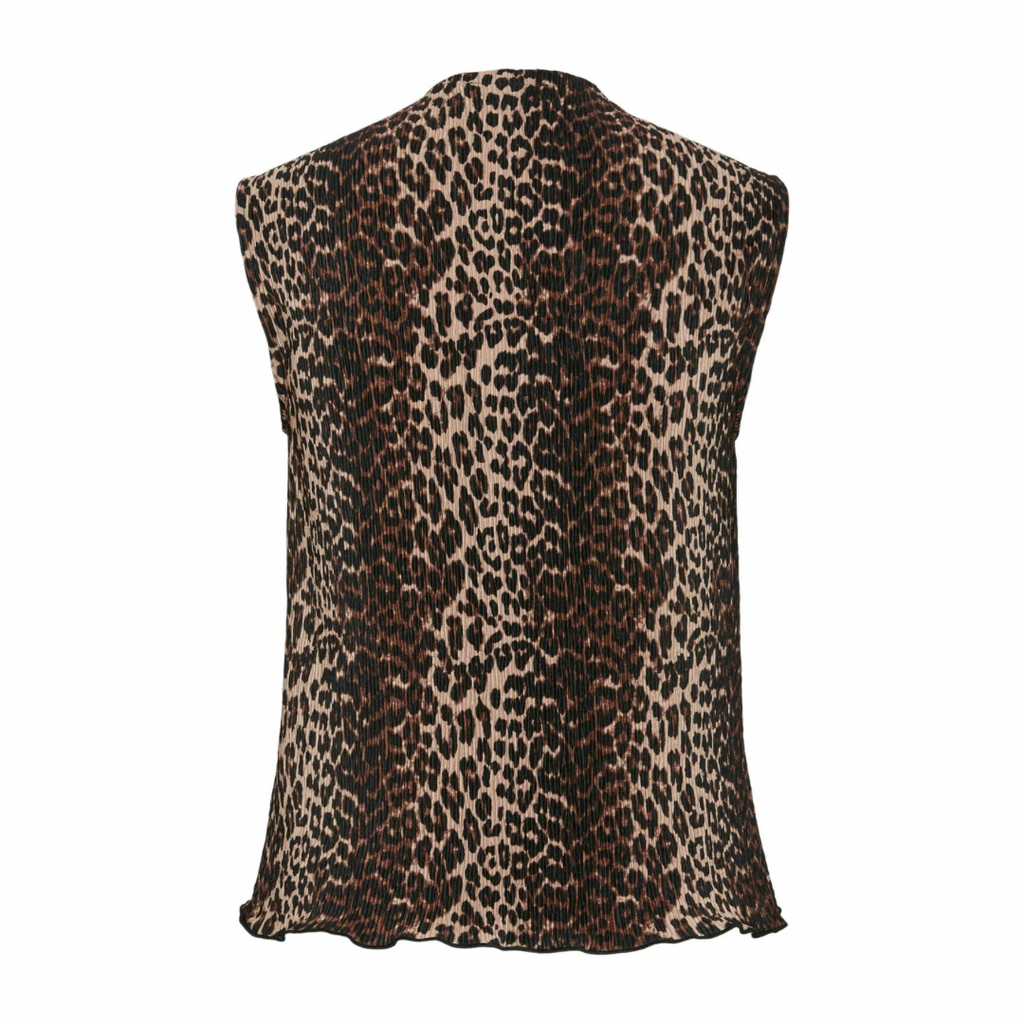 PIECES  - TOP - FLORA 17155406 - BLACK LEO
