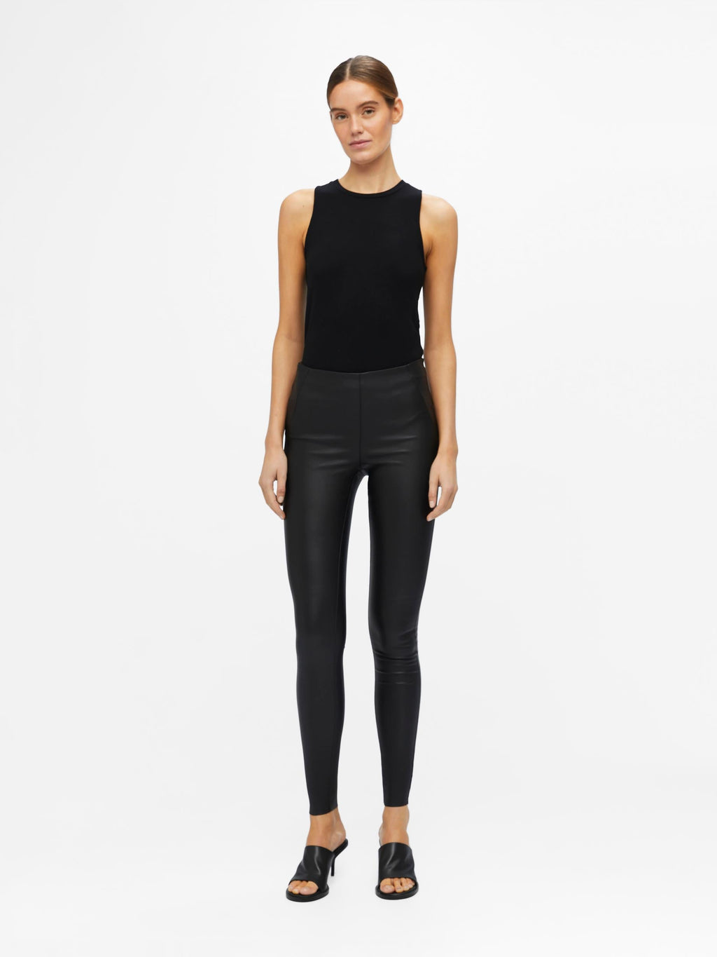 OBJECT - BUKS/LEGGINGS - BELLE COATED 23029748 - SORT