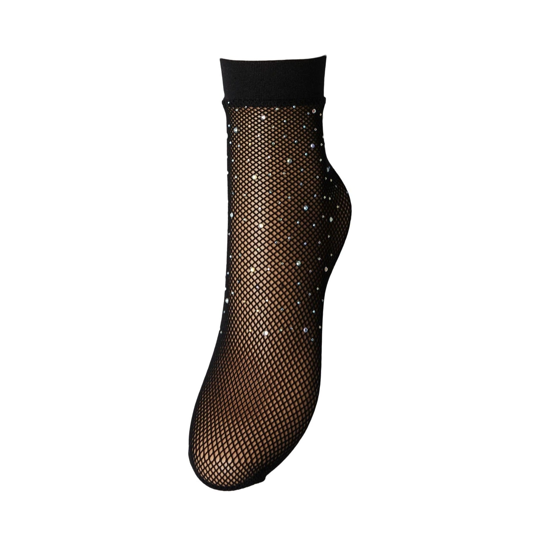 PIECES - STRØMPE - CLAIRE FISHNET 17146542 - SORT M. STEN
