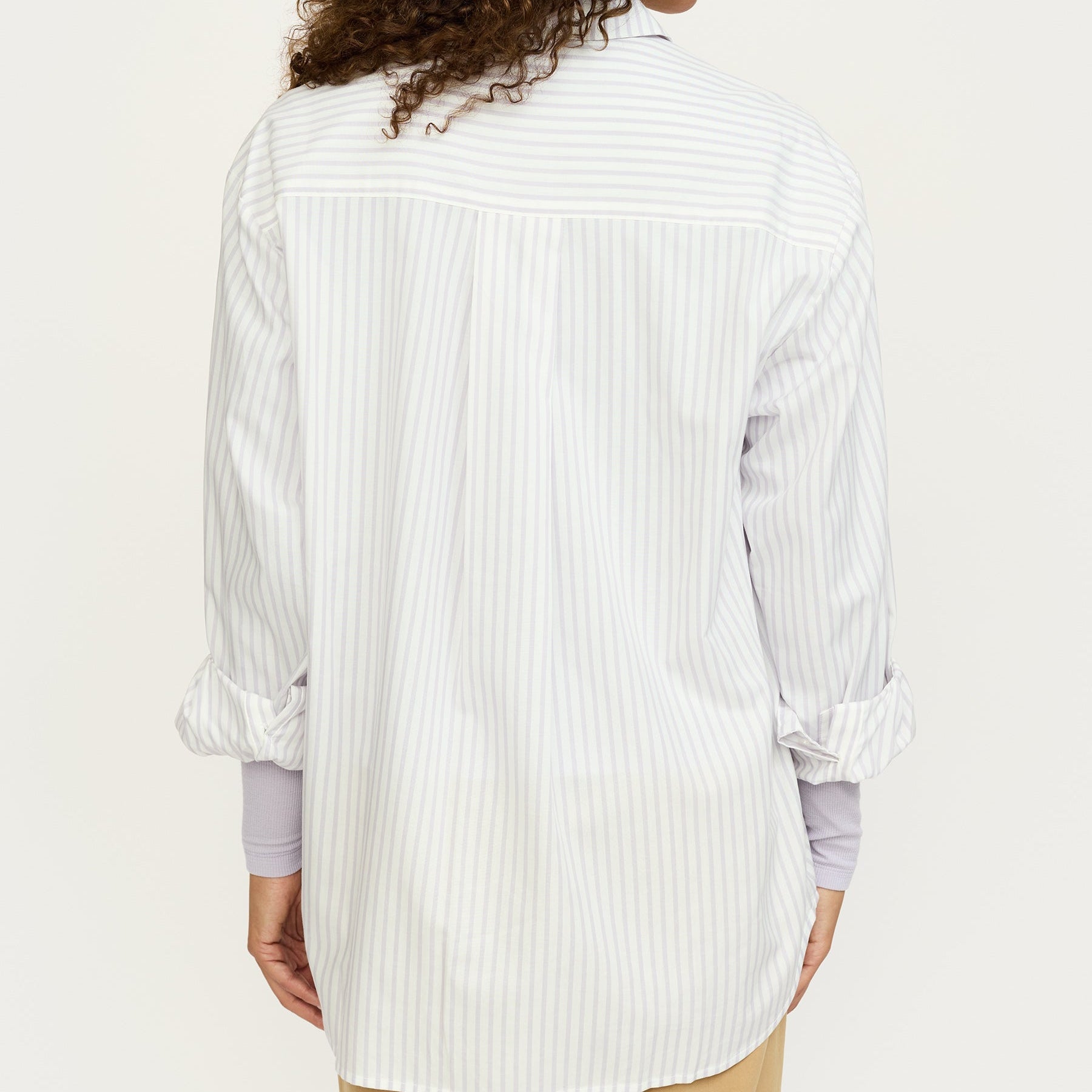 SOFT REBELS - SKJORTE - VERONICA SR125-705 - STRIPED SNOW WHITE/THISTLE