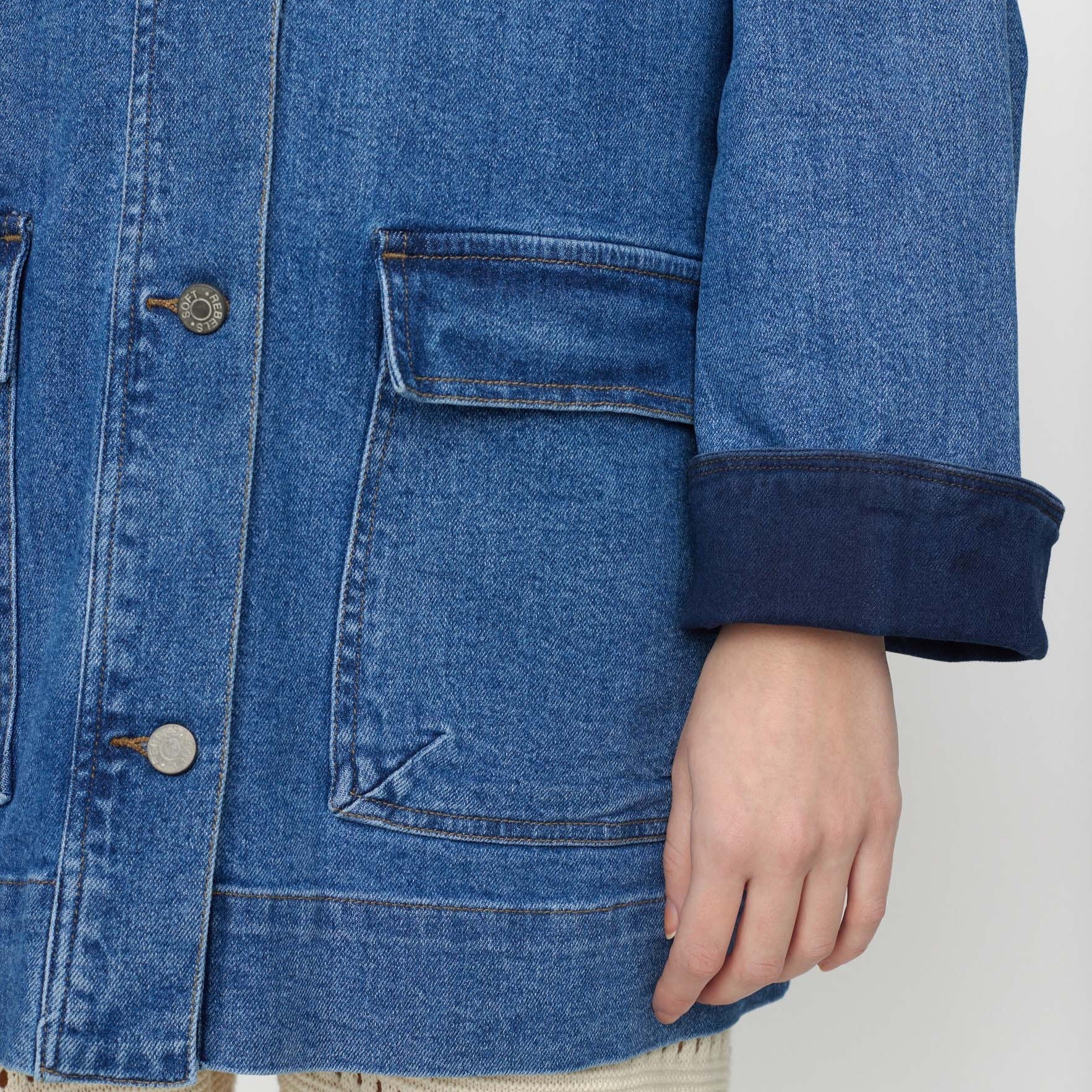 SOFT REBELS - JAKKE - KIKI SR224-604 - TRUE BLUE DENIM