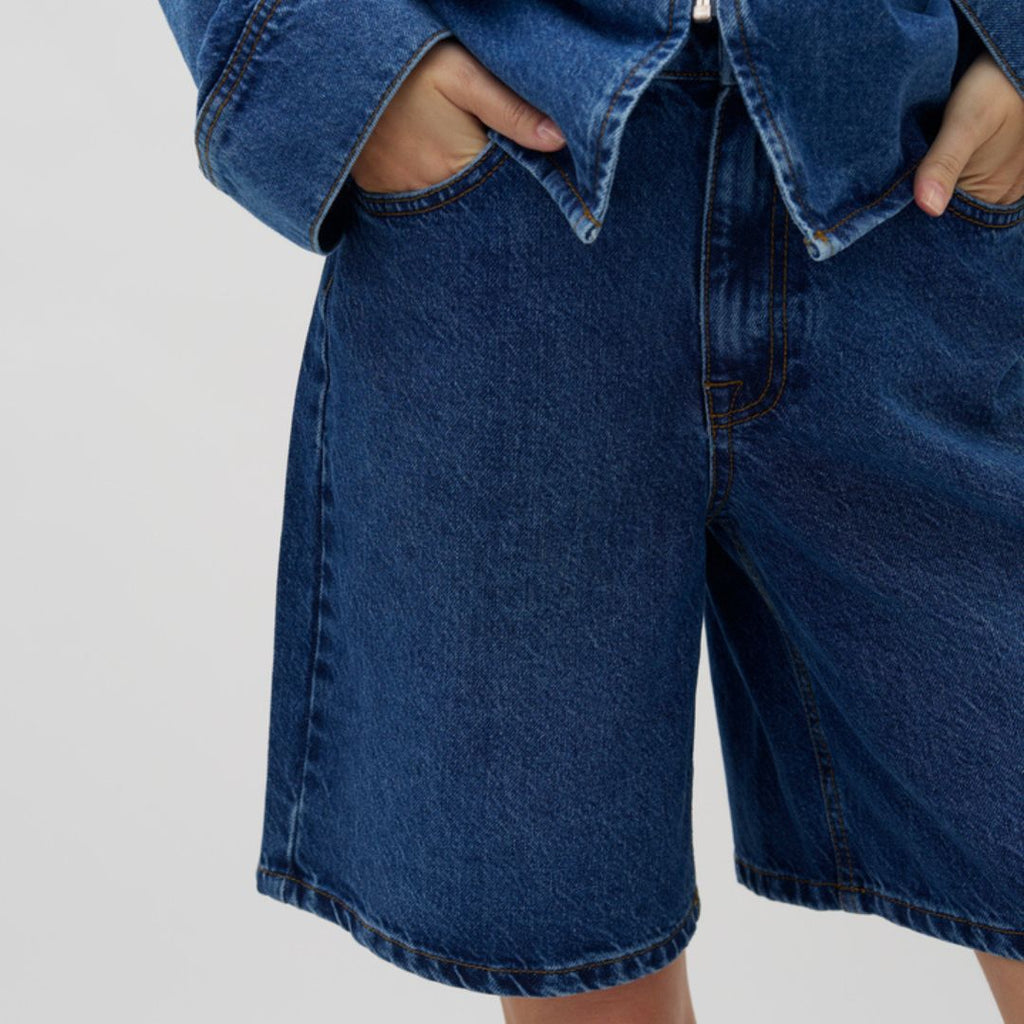 GLOBAL FUNK - SHORTS - TALINA 58439851 - VINTAGE BLUE WASH