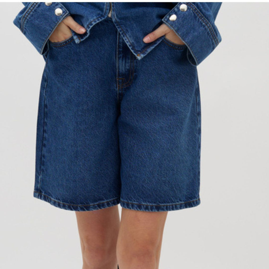 GLOBAL FUNK - SHORTS - TALINA 58439851 - VINTAGE BLUE WASH