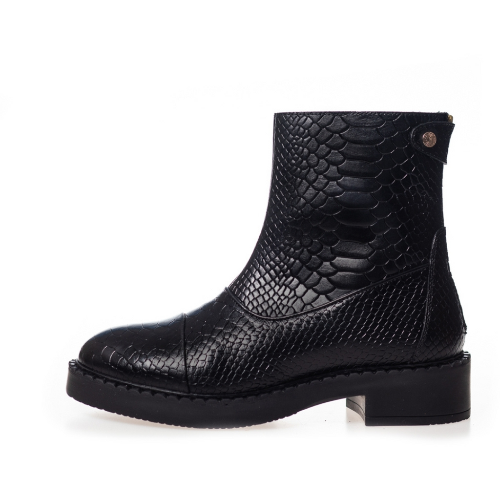 COPENHAGEN SHOES - STØVLE - AMIE - SORT/CROCO