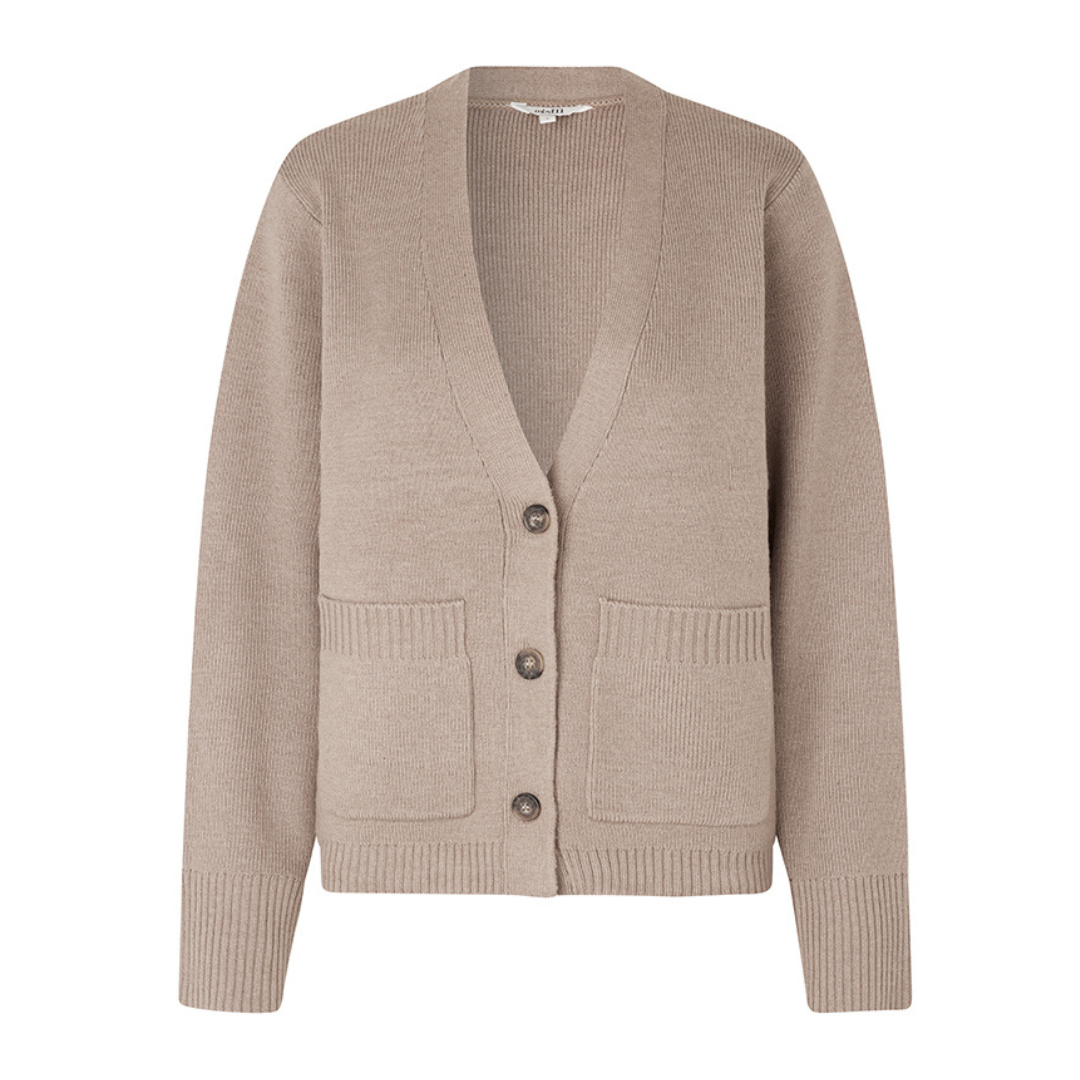 MBYM - CARDIGAN - RAHMA PACARI - FOSSIL BROWN MELANGE