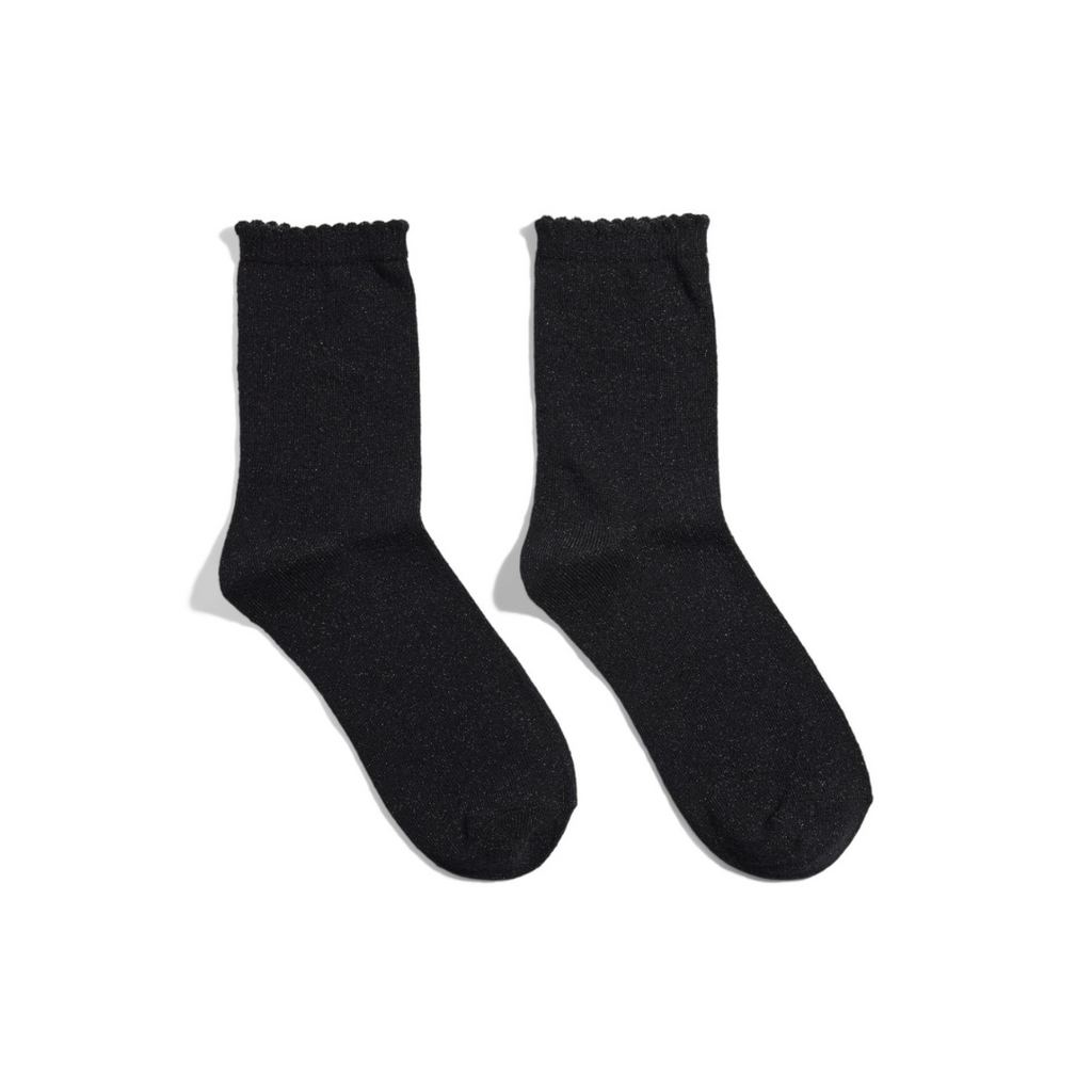 PIECES - GLIMMERSTRØMPE - SEBBY 17078534 - SORT
