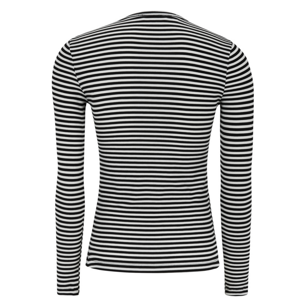 SOFT REBELS - BLUSE - FENJA SR124-303 - SORT STRIB