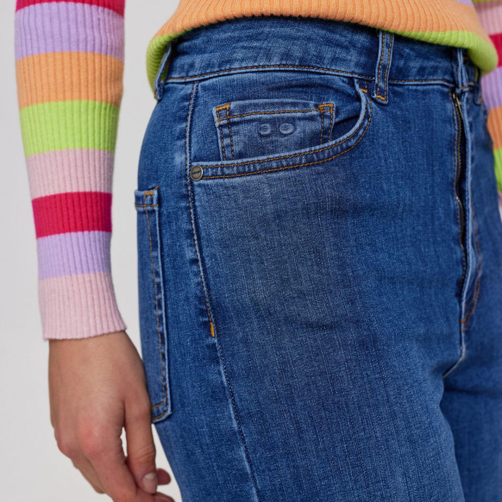 NÜMPH - JEANS - PARIS CROPPED 703959 - MEDIUM BLUE DENIM