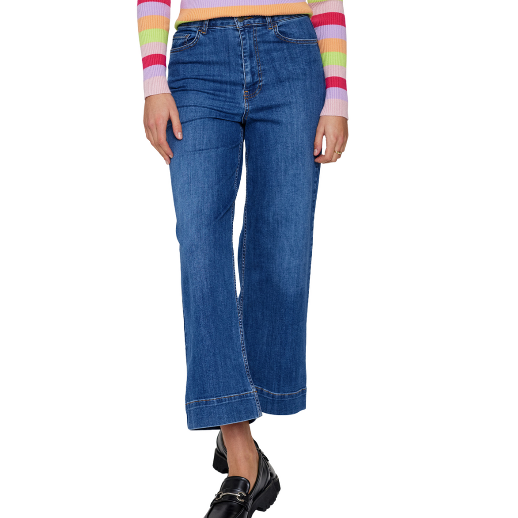 NÜMPH - JEANS - PARIS CROPPED 703959 - MEDIUM BLUE DENIM