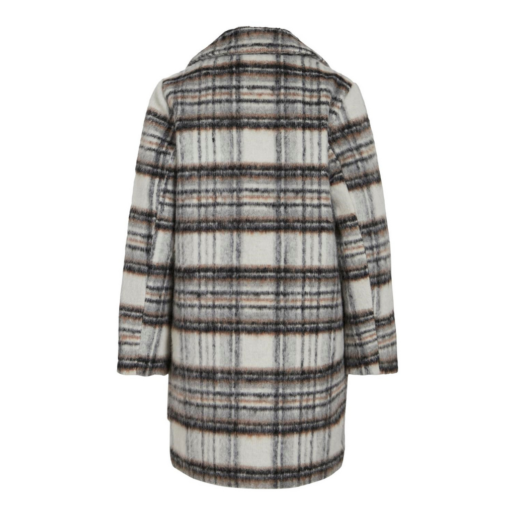 VILA - FRAKKE - ROY 14088259 - BIRCH/NATURAL CHECK