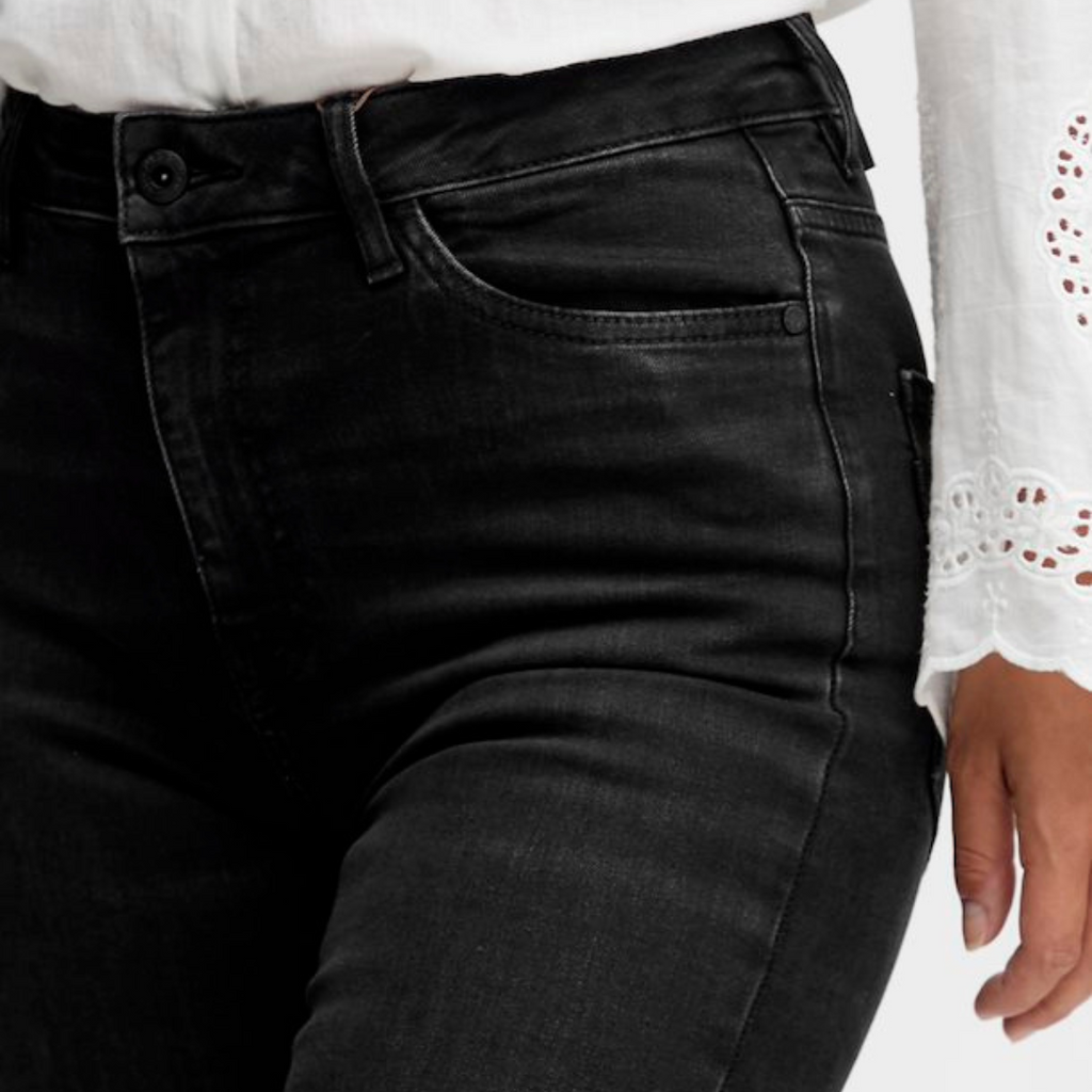 PULZ - JEANS - BECCA BOOTCUT 50207285 - SORT DENIM