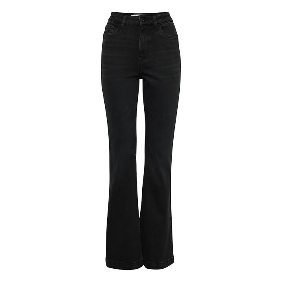 PULZ - JEANS - BECCA BOOTCUT 50207285 - SORT DENIM