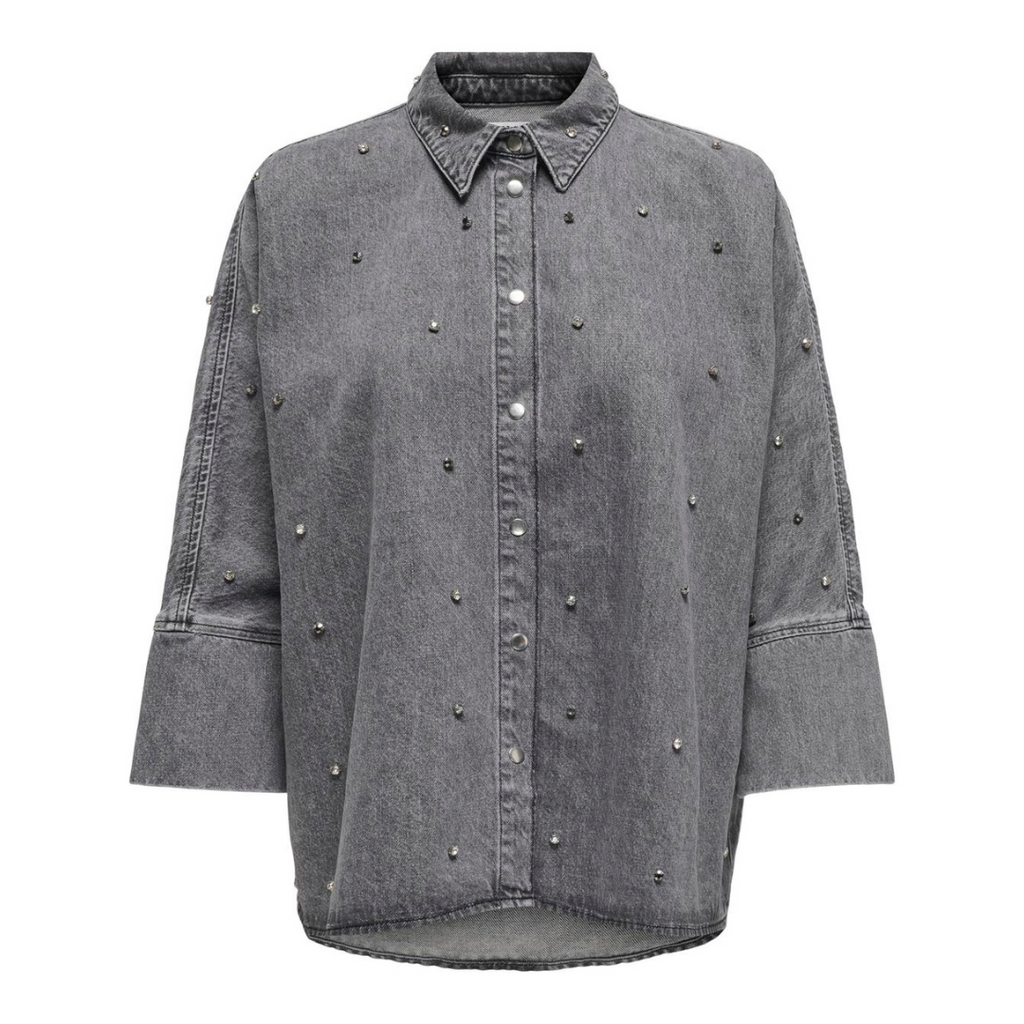 ONLY - SKJORTE - GRACE 15342032 - MEDIUM GREY DENIM
