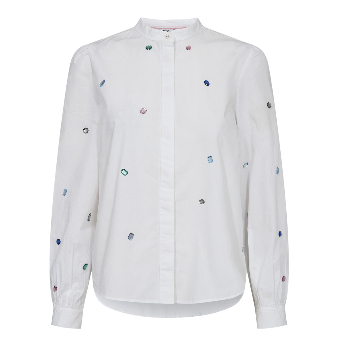 NÜMPH - SKJORTE - HEIDI 704858 - BRIGHT WHITE