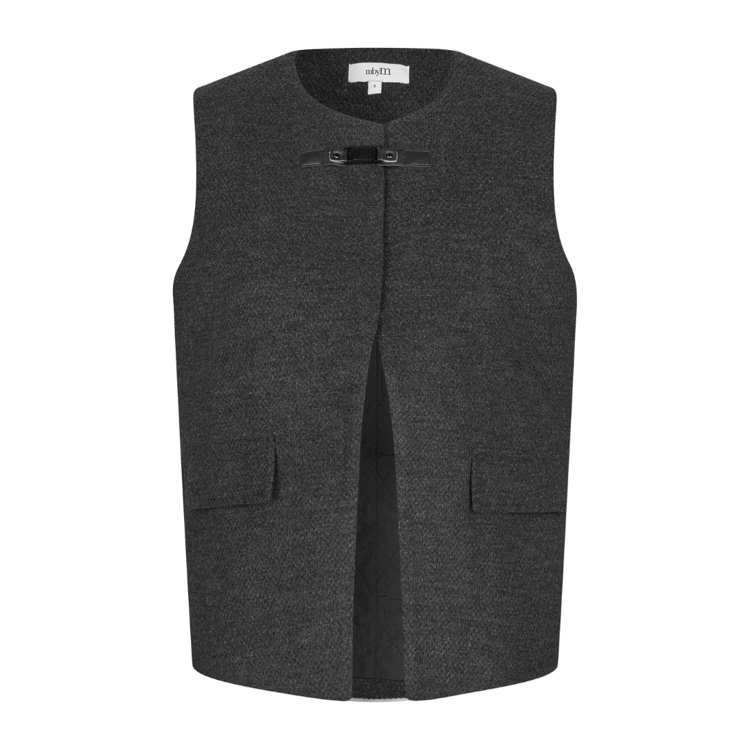 MBYM - VEST - MILLO VIVAN 61260023 - CHARCOAL MELANGE