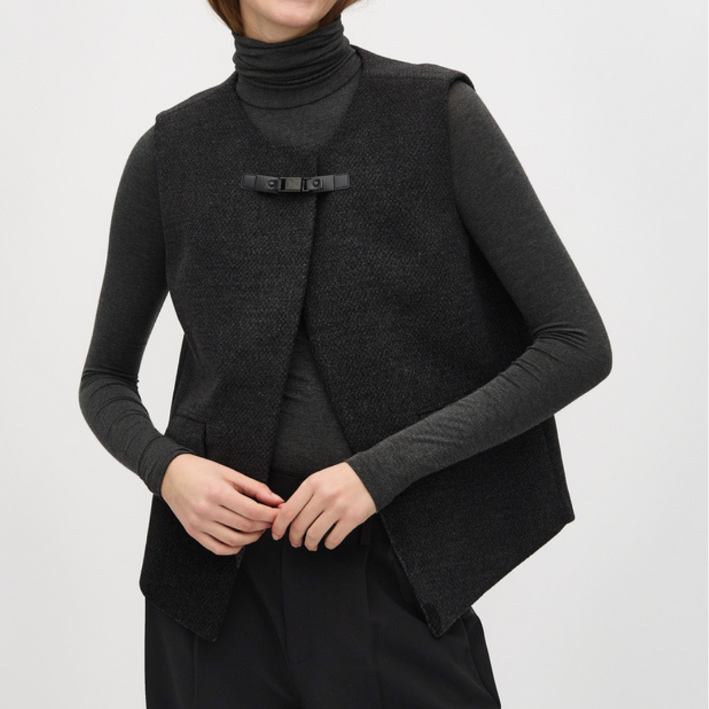 MBYM - VEST - MILLO VIVAN 61260023 - CHARCOAL MELANGE