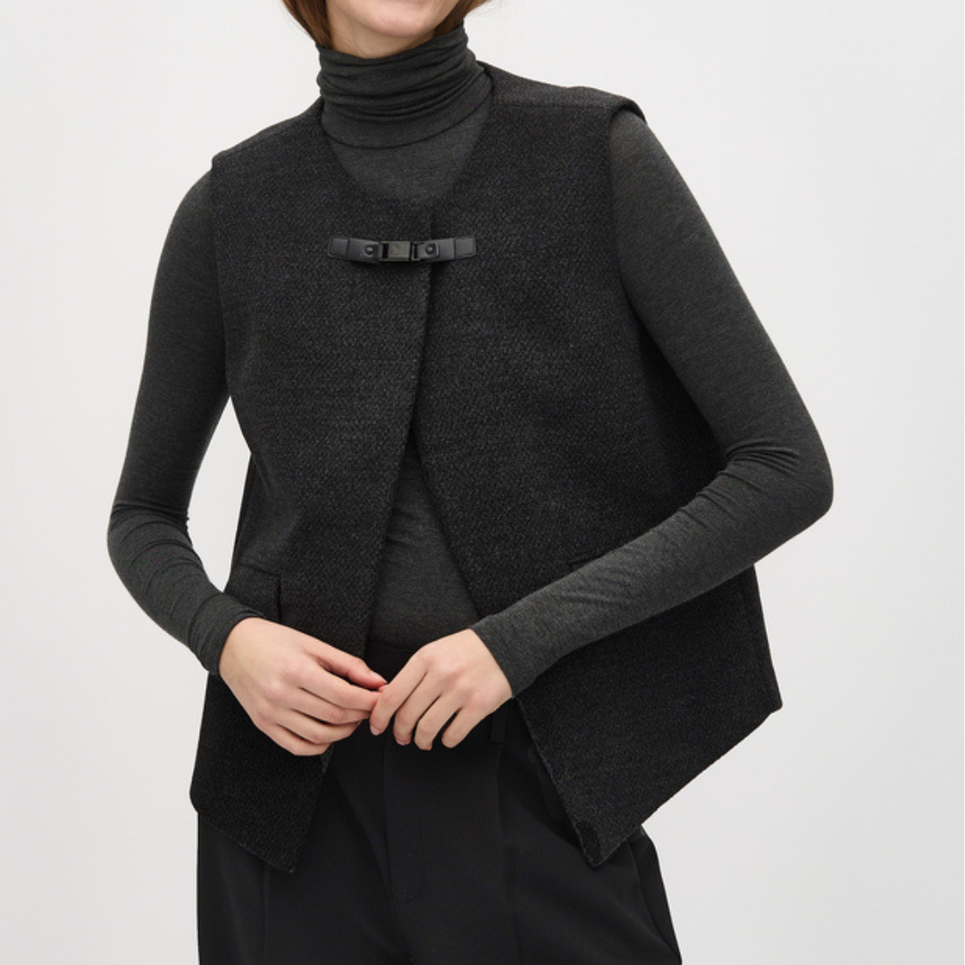 MBYM - VEST - MILLO VIVAN 61260023 - CHARCOAL MELANGE