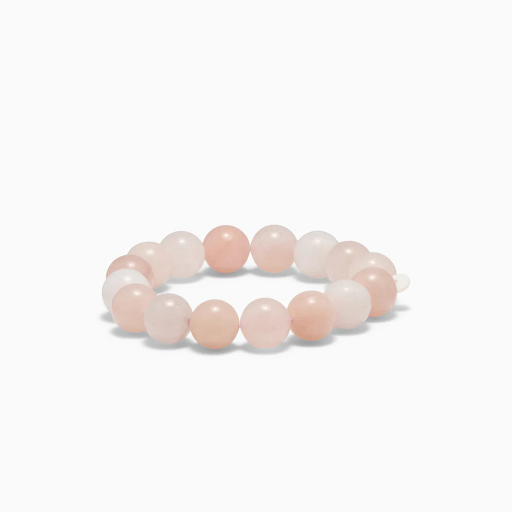 SOÏ - KRYSTAL ARMBÅND - CHUNKY ROSA JADE 12 MM.