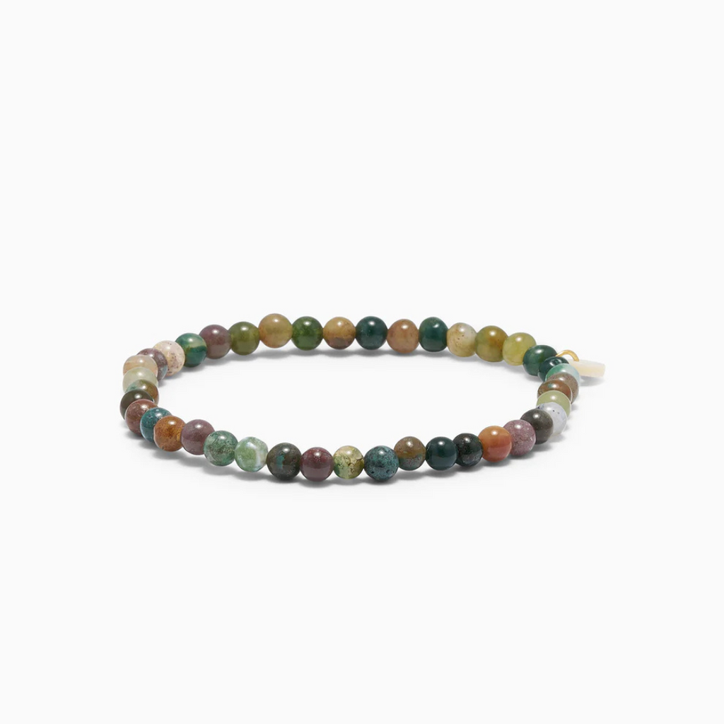 SOÏ - KRYSTAL ARMBÅND - INDIAN AGATE 4 MM.